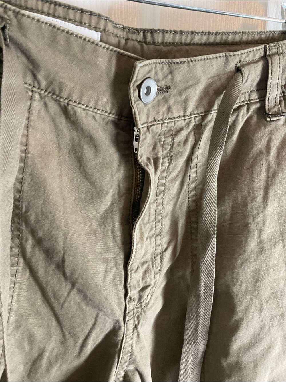 Zara Oversize Cargo Trousers Dark Khaki Green Size 4 NWT - Picture 5 of 10